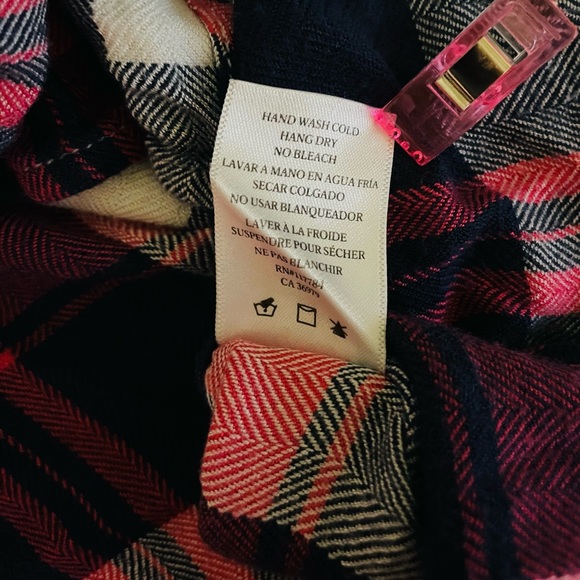 Rails Hunter Plaid Button Down Shirt –White/Indigo/Blush Soft Buttery Rayon - Picture 11 of 11